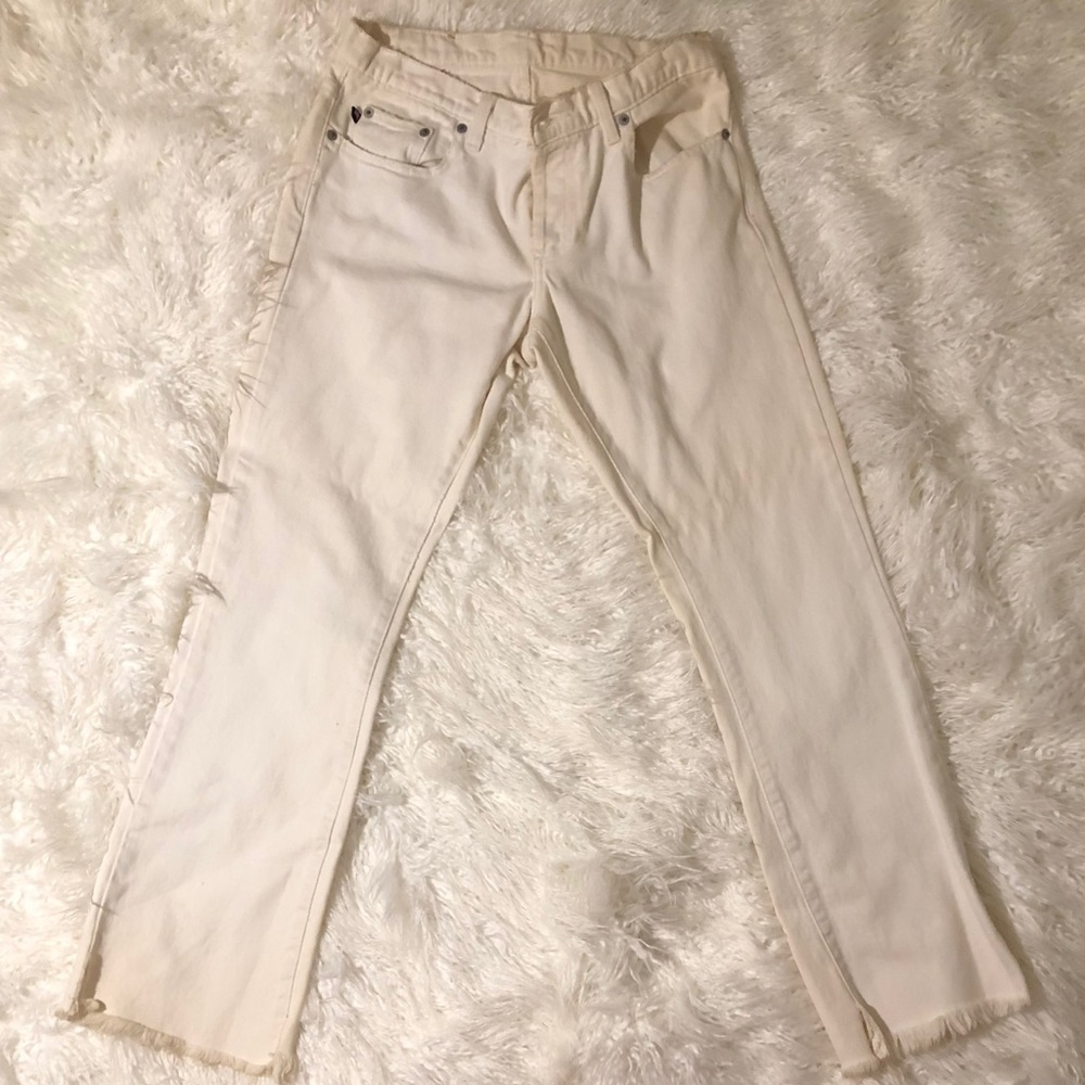 Ralph Lauren frayed bottomed jeans